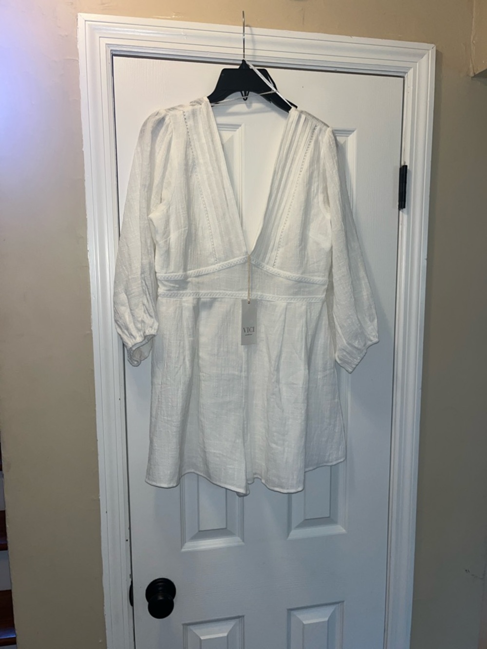 White VICI Linen-romper